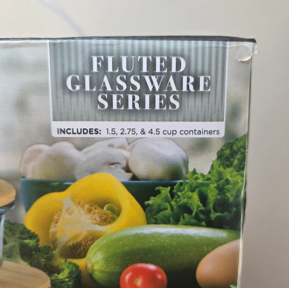 Glassware Rectangle Container Set - Blue - Picture 4 of 4